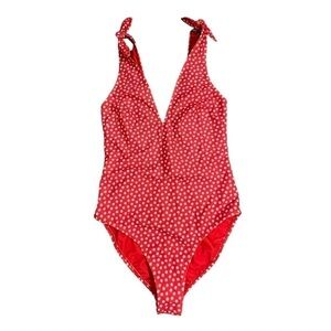 NWT Daughters of Summer Red Floral Print Adjustable One Piece - Size XS